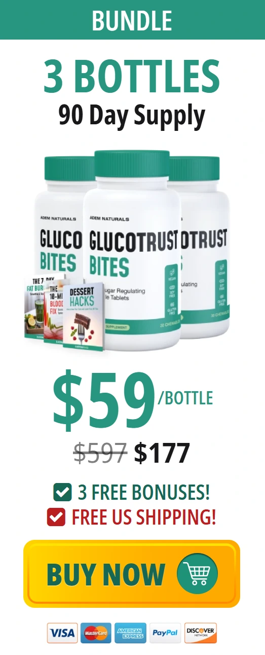 Glucotrust Bites 3 Bottles